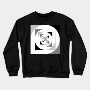 infinity mirror black and white squares and circles Crewneck Sweatshirt